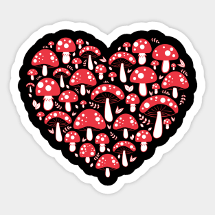 Mushroom heart Sticker